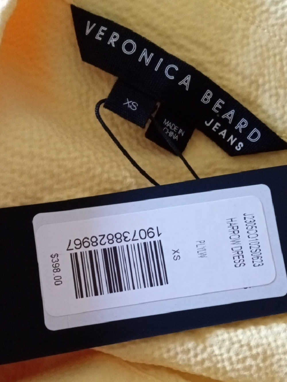 [BNWT] Veronica Beard HARROW TIERED DRESS - Pale Yellow - Picture 8 of 8
